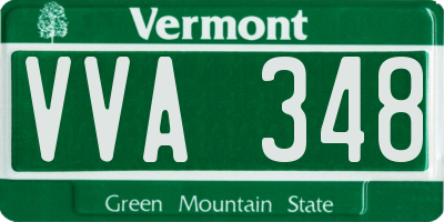 VT license plate VVA348