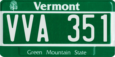 VT license plate VVA351