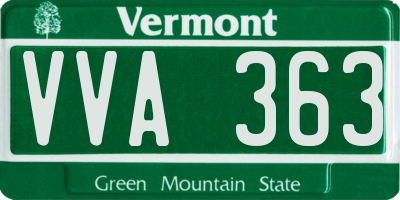 VT license plate VVA363