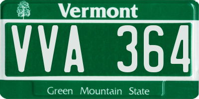 VT license plate VVA364
