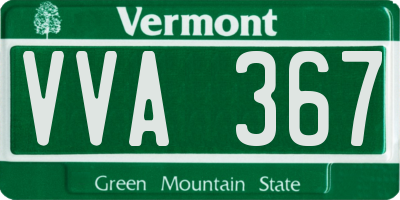 VT license plate VVA367