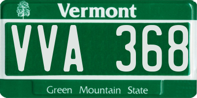 VT license plate VVA368