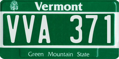 VT license plate VVA371