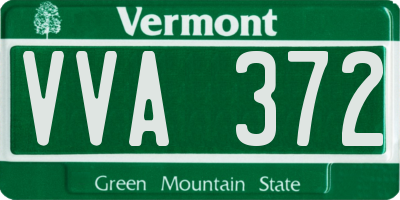 VT license plate VVA372