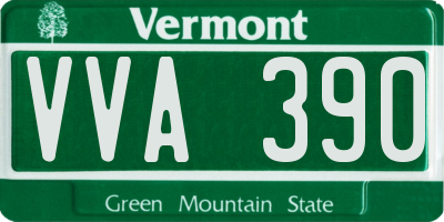 VT license plate VVA390