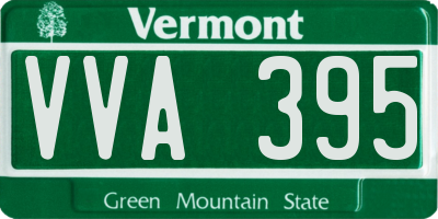 VT license plate VVA395