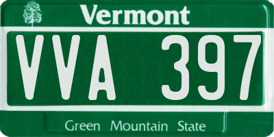 VT license plate VVA397