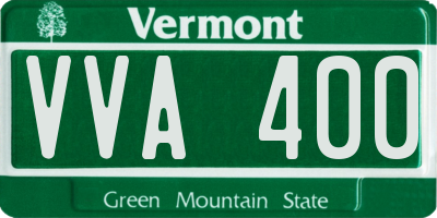 VT license plate VVA400