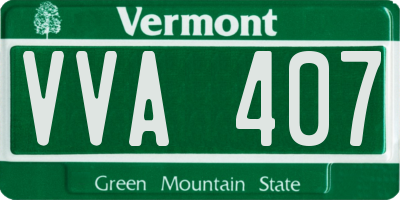 VT license plate VVA407