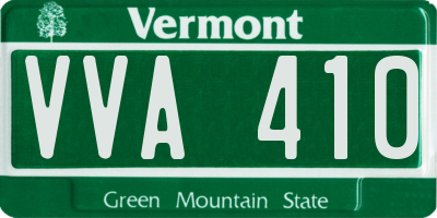 VT license plate VVA410