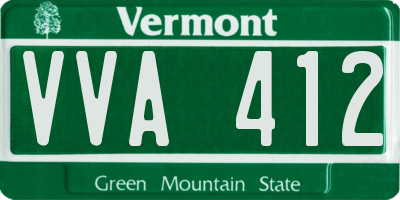 VT license plate VVA412