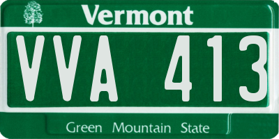 VT license plate VVA413