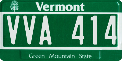 VT license plate VVA414
