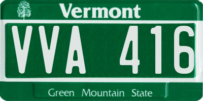 VT license plate VVA416
