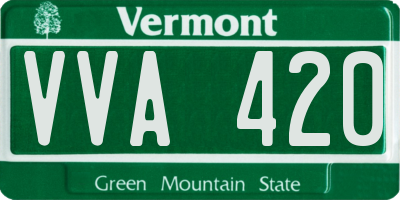 VT license plate VVA420