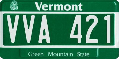 VT license plate VVA421