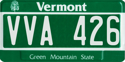 VT license plate VVA426