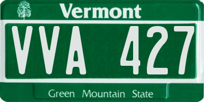 VT license plate VVA427