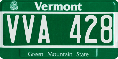 VT license plate VVA428