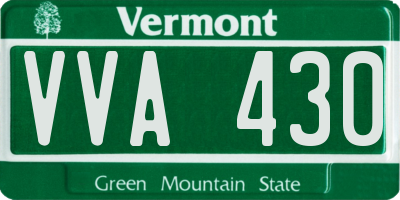 VT license plate VVA430