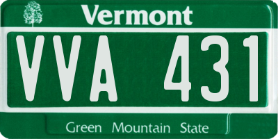 VT license plate VVA431