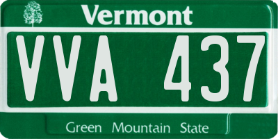 VT license plate VVA437