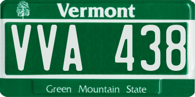 VT license plate VVA438