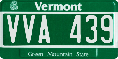 VT license plate VVA439