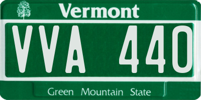 VT license plate VVA440