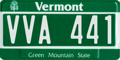 VT license plate VVA441