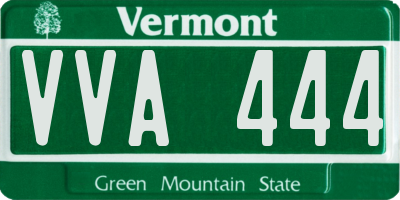 VT license plate VVA444