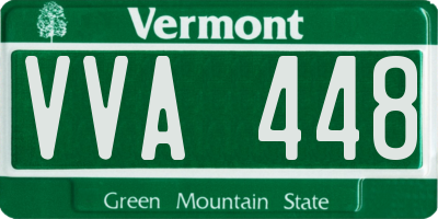 VT license plate VVA448