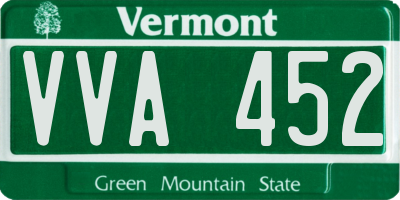 VT license plate VVA452