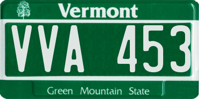 VT license plate VVA453