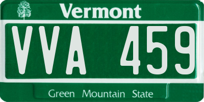 VT license plate VVA459