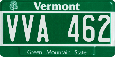 VT license plate VVA462