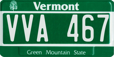 VT license plate VVA467