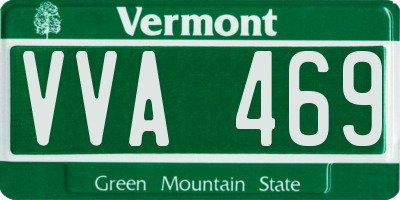VT license plate VVA469