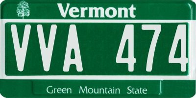 VT license plate VVA474