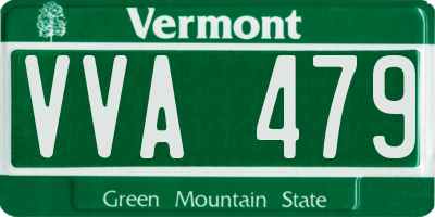 VT license plate VVA479