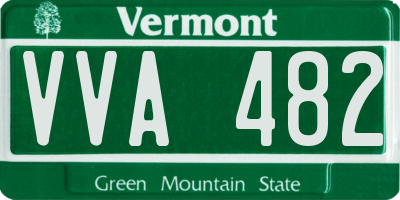 VT license plate VVA482