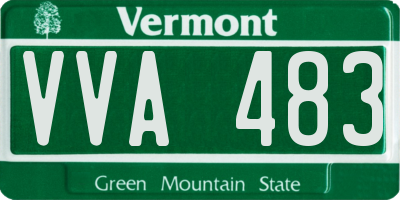 VT license plate VVA483