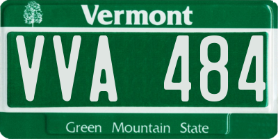VT license plate VVA484