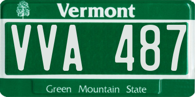 VT license plate VVA487