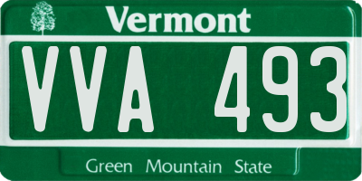 VT license plate VVA493