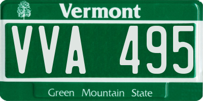 VT license plate VVA495