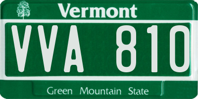 VT license plate VVA810