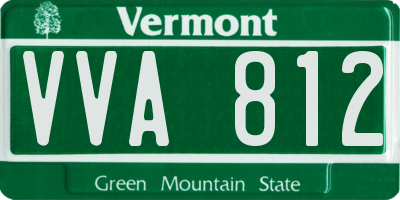 VT license plate VVA812