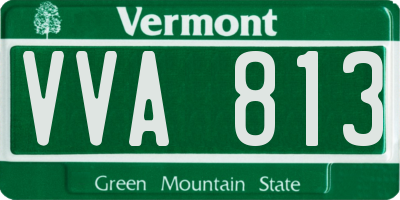 VT license plate VVA813