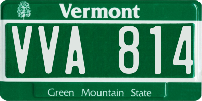 VT license plate VVA814